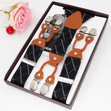 Новинка, мужские подтяжки, повседневные брюки на подтяжках, мужские подтяжки в штучной упаковке, 6 зажимов, подтяжки, подарки, подтяжки на подтяжках