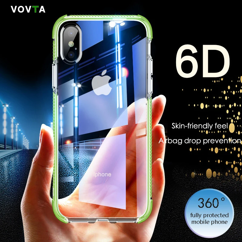 

Hybrid Gasbag Shock Proof Soft Case for iphone XS MAX XR 6 6s 7 8 Plus X Silicone TPU Clear Cover for Samsung Galaxy S9 /S9 Plus