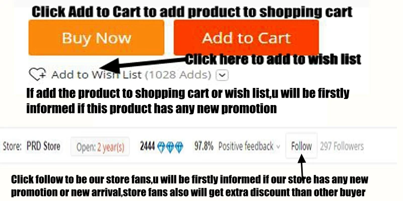 add to cart wish list