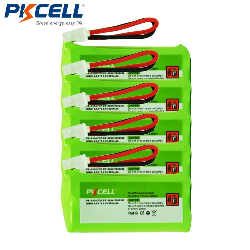 5pcs Cordless Home Phone Battery Pack for VTech BT166342 BT266342