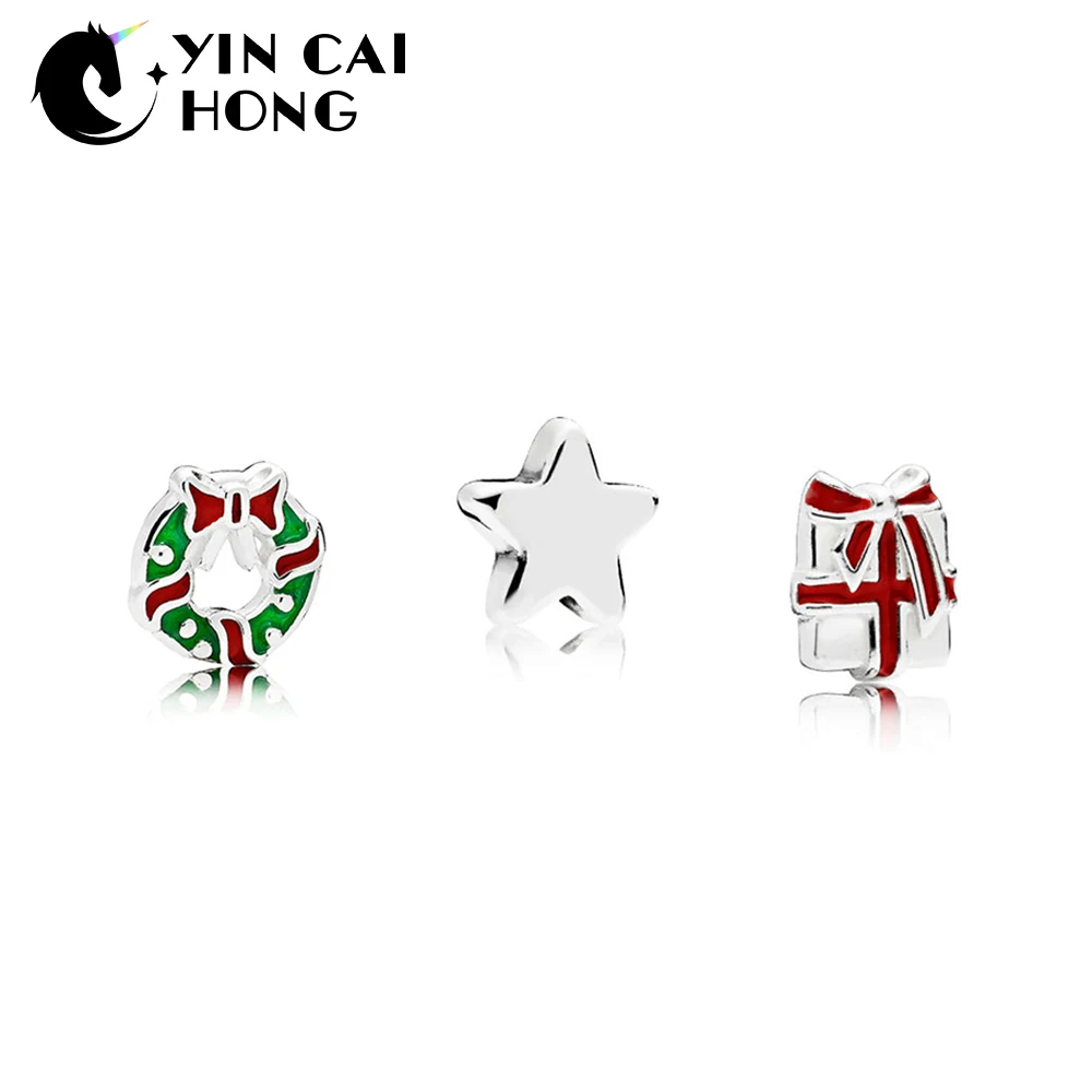 

YCH 100% 925 Sterling Silver 1:1 Floating Box Small Decorative SHINING STAR PETITE LOVING GIFT 796397ENMX HOLIDAY WREATH