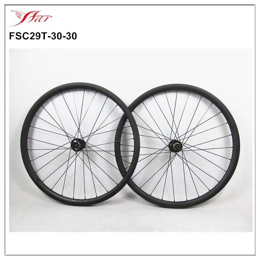 Sale Farsports 29er carbon mountain wheelset 30mm carbon mtb wheels for AM & XC version , without outer holes, Novatec mtb hubs 1