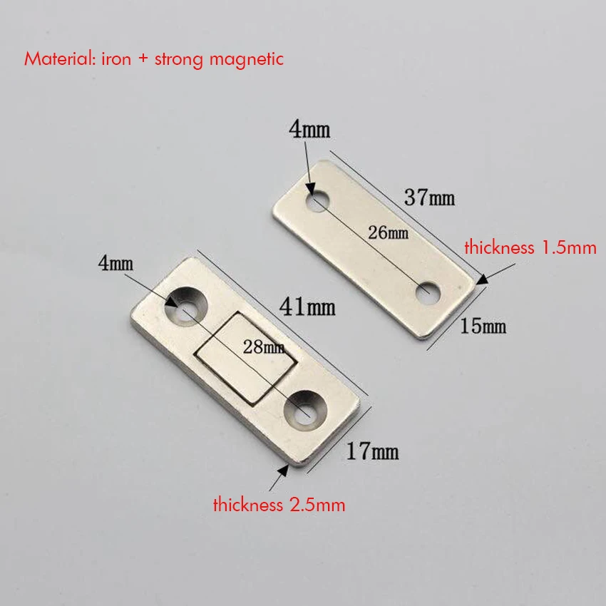 1 Pair Strong Magnetic Door Catch Cabinet Magnet Ultrathin Furniture Latch for Sliding Door Closer Cupboard Closet Catches