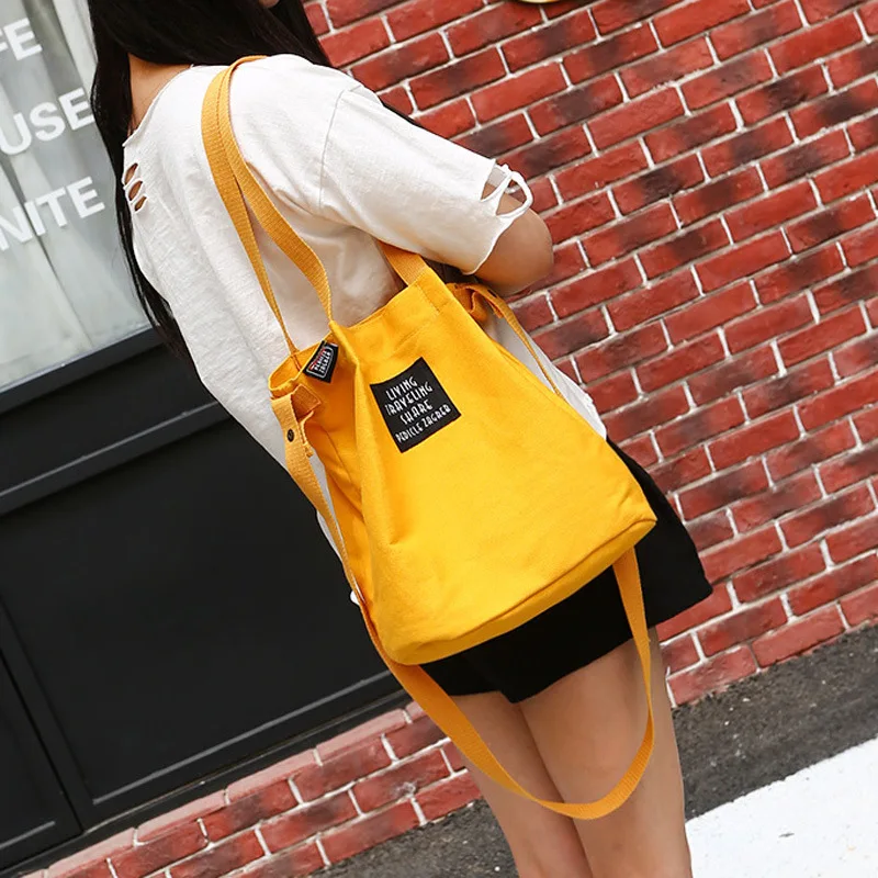 

2018 New Women ECO Grocery Shopping Bags Canvas Letter Casual Recyclable Bag Simple Design Healthy Tote Hand Bag