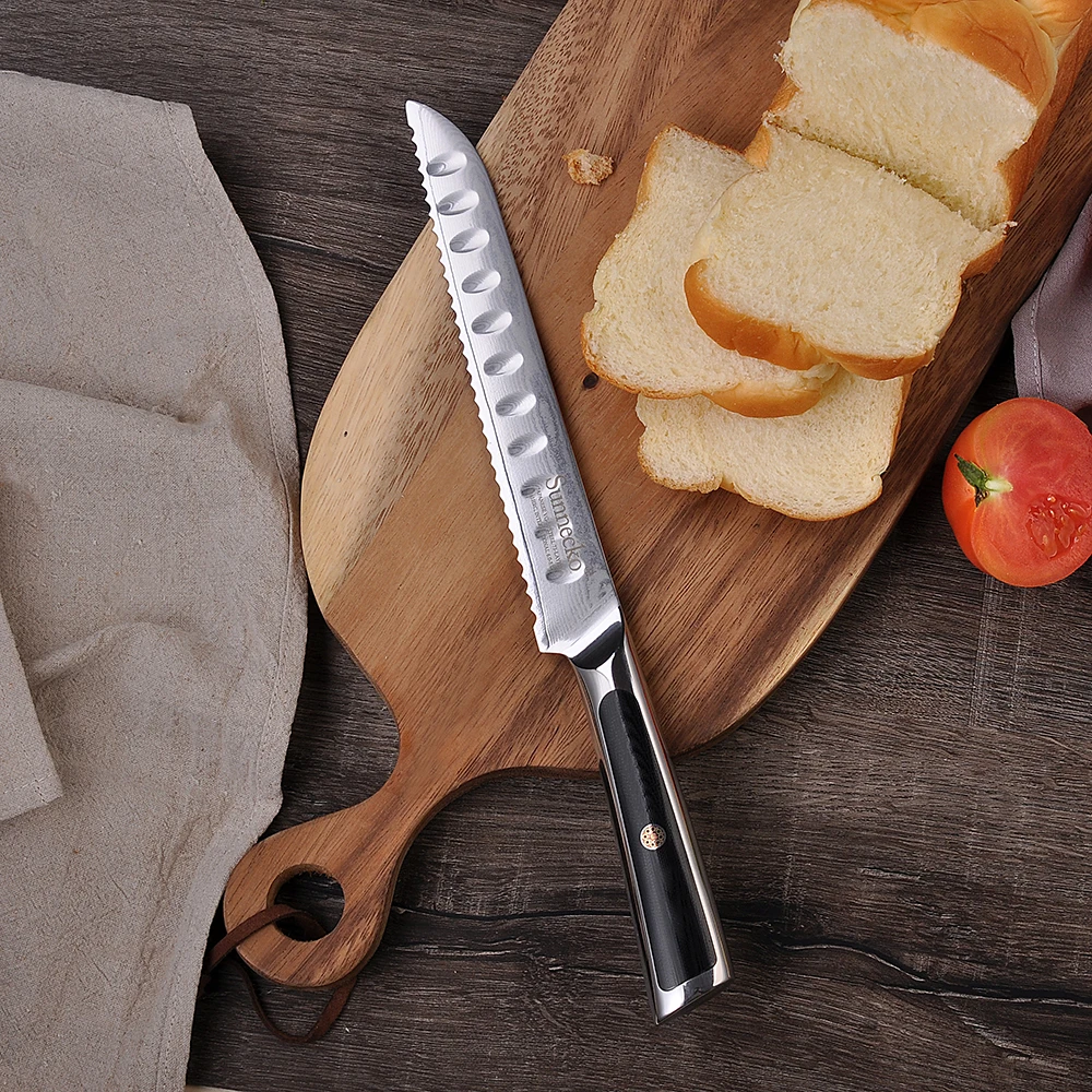 SUNNECKO 6 шт Кухня Набор ножей Slicer утилита Santoku шеф-повар Ножи ножи японский Дамаск VG10 Сталь Sharp G10 ручка