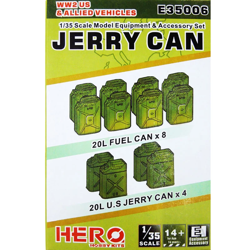 

New Arrival Mass Effect Modelbouw 1:35 Ww2 Us Allied Vehicles Scale Model Jerry Can 20l Fuel X8 Equipment Accessory Set
