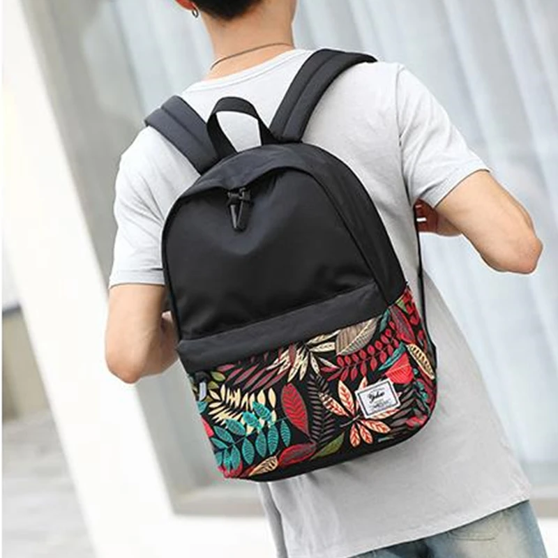Холщовая Сумка для ноутбука 15 6 дюйма с цветочным рисунком рюкзак Mochila Feminina