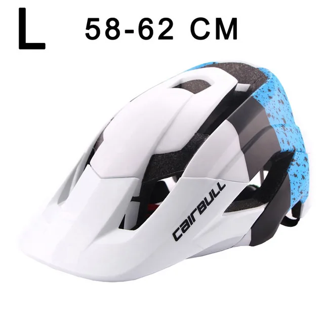 Велосипедный шлем, ультра-светильник, велосипедный шлем на холме, велосипедный шлем, EPS 13 вентиляционных отверстий, цельный, литой, велосипедный шлем для casco bicicleta - Цвет: blue white black L