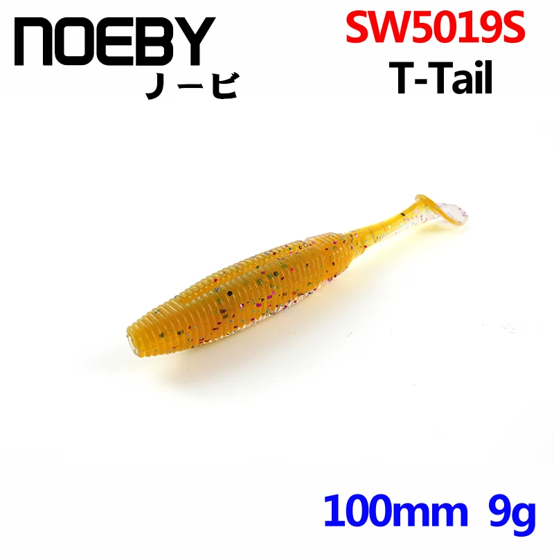 NOEBY 5 шт./лот Мягкая приманка 100 мм/9 г мягкая рыболовная ручной работы ручная
