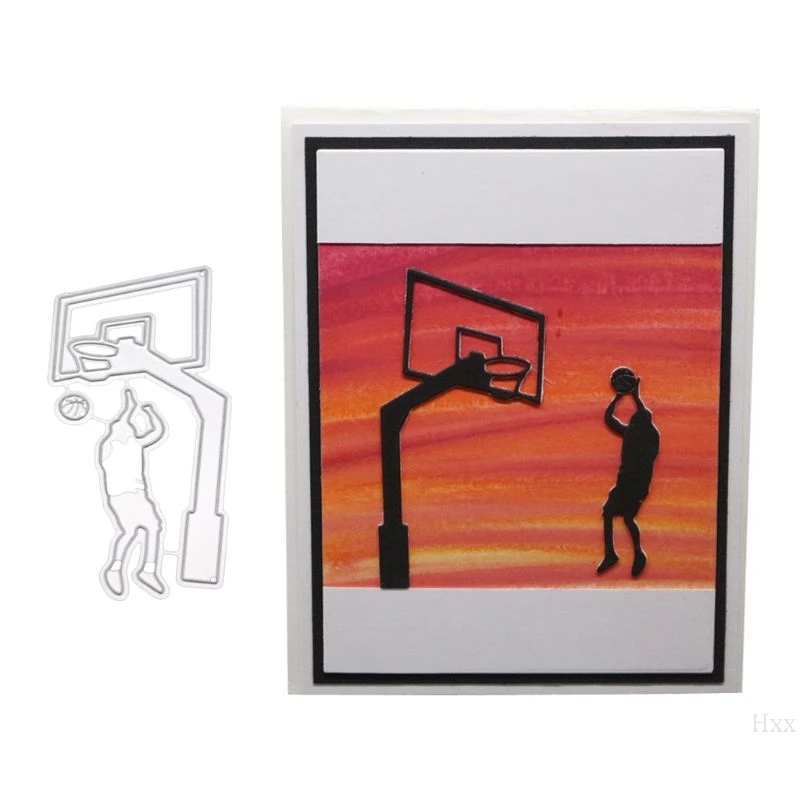 Игровой баскетбольный металлический прорезной трафарет для окраски DIY Скрапбукинг штамп для альбомов тиснение бумаги Ремесло Декор
