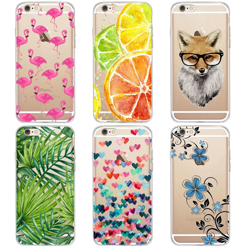 

TPU Soft Cases For Apple iPhone 6 6s plus Transparent Printing Drawing Phone Cases Cover For iPhone 6 6S Plus Silicone cases
