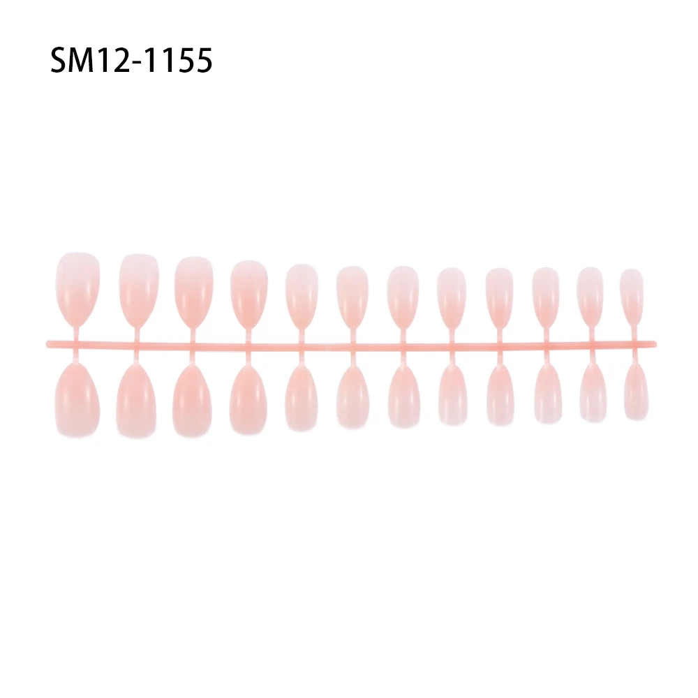 24 PCS Stiletto Fake Nails 28 Styles Long Size Pointed Solid Color DIY Nail Art Press On Nails Tips Accessory Full False Nails - Цвет: 1155