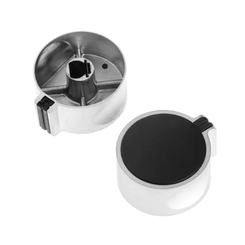 

MEXI 2Pcs 8mm Hole Metal Gas Stove Cooker Rotary Switch Knobs Universal Replacement