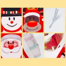 Фланелетт Рождественская бутылка вина Обложка держатель сумка с веревкой для обеденного стола подарочная упаковка