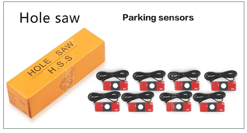 Автомобильный светодиодный датчик парковки 8 парктроник 13 мм плоский автомобильный детектор 4 задних+ 4 передних датчика парковки черный, белый, серебристый