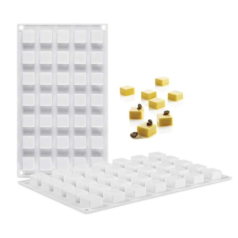 

35 Cavity Square 3D Silicone Cake Mold Cake Decorating Tools Bake Tools For Chocolate Pudding Candy Dessert