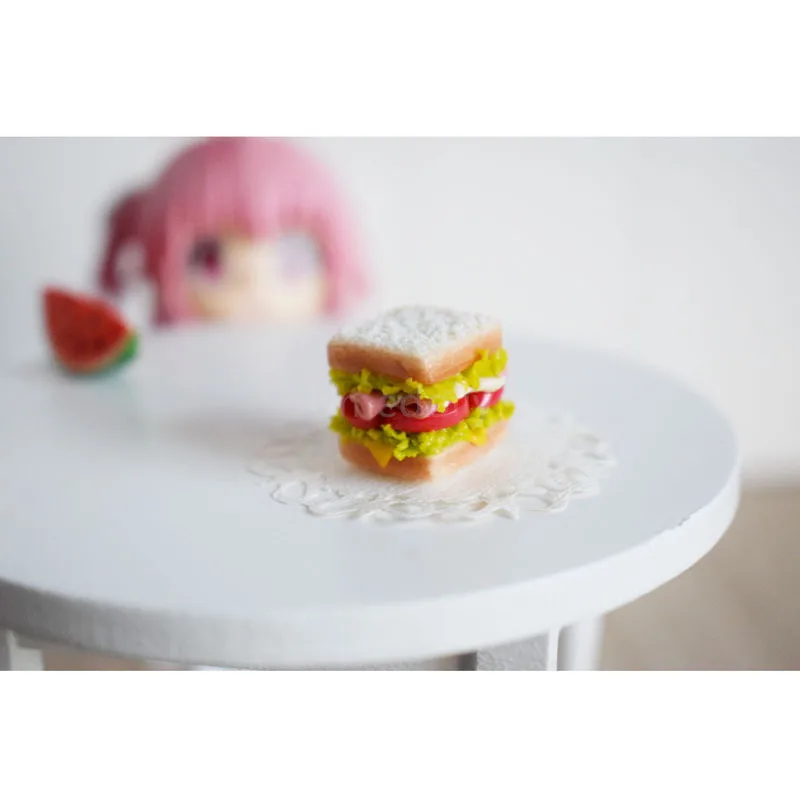 2 шт высокая имитация милый мини глиняный сэндвич 1/12 кукольный домик миниатюрная еда ролевые игры кухня игрушка для девочек