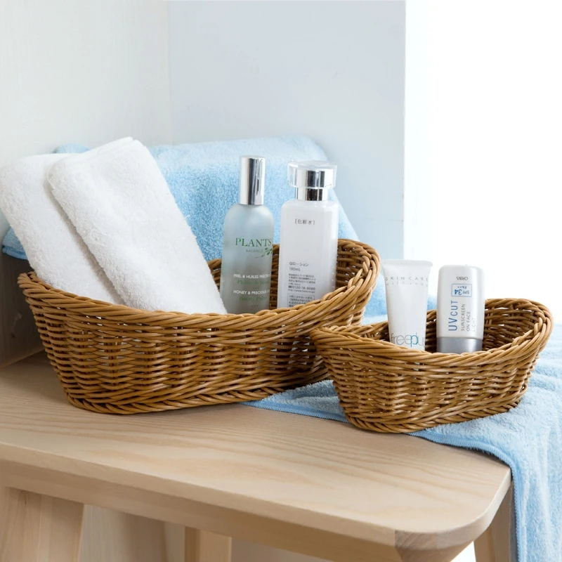 Бамбуковое ткацкое хранилище корзина для фруктов коробка хранения чая Корзина