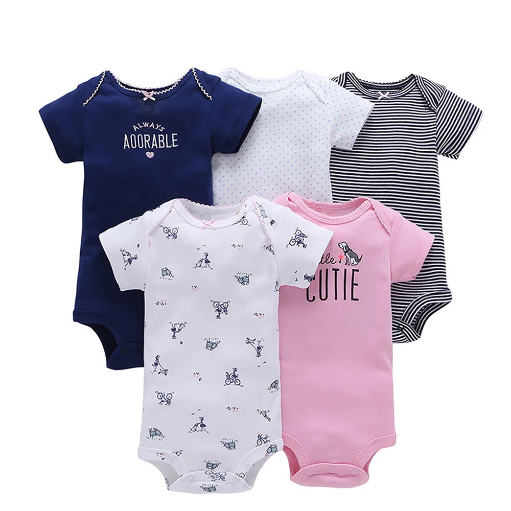 5 unids/lote mamelucos del bebé de manga corta Bebé Ropa 100% algodón puntada Bebé Ropa verano Onesie recién nacidos Bebe mameluco 5 unids/lote mamelucos del bebé de manga corta Bebé Ropa 100% algodón puntada Bebé Ropa verano Onesie recién nacidos Bebe mameluco