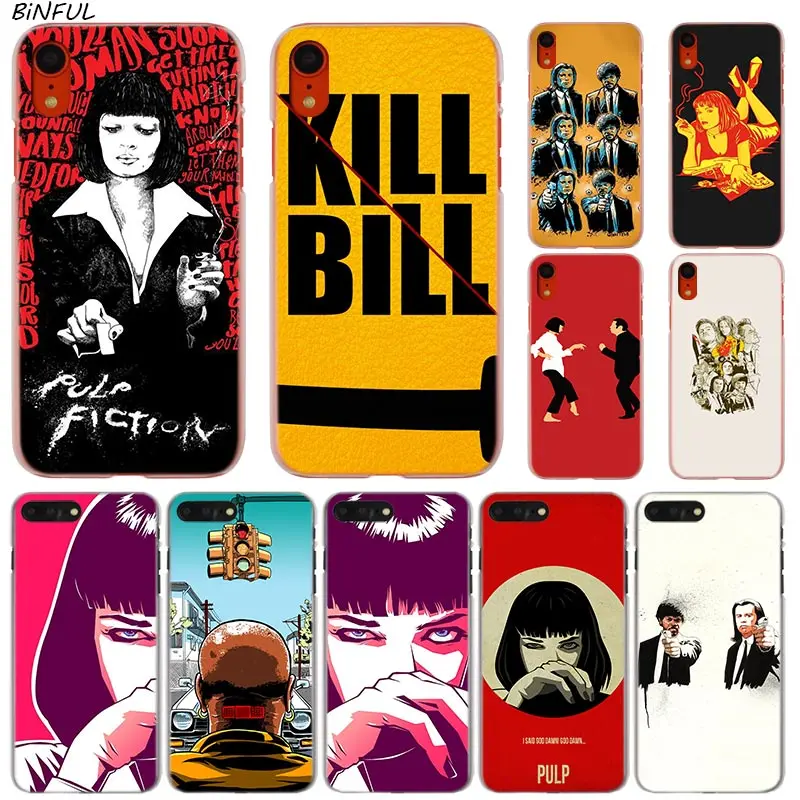 

Pulp Fiction kill bill Hot Fashion Transparent Hard Phone Cover Case for iPhone X XS Max XR 8 7 6 6s Plus 5 SE 5C 4 4S