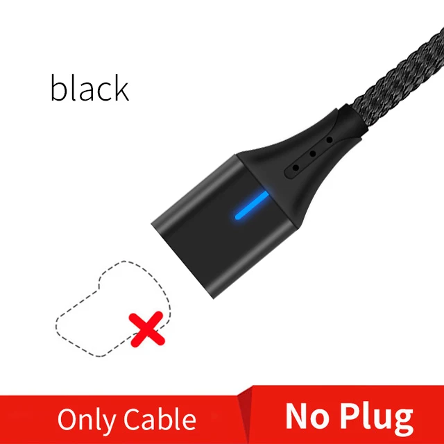 OUSU 5A супер зарядный Магнитный кабель для huawei p30 pro p20 lite usb type C кабель для huawei mate 20 10 9 manyetik sarj kablosu - Цвет: black Cable No plug