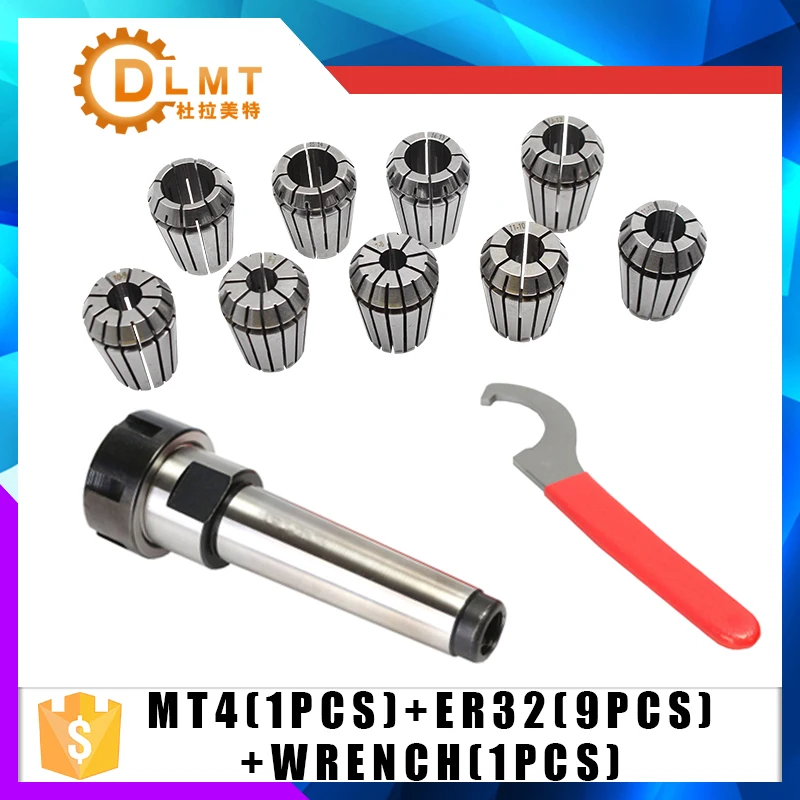 2 Pz Supporto Mandrino Collet MT4-ER32 Cono Morse Per - Foto 7