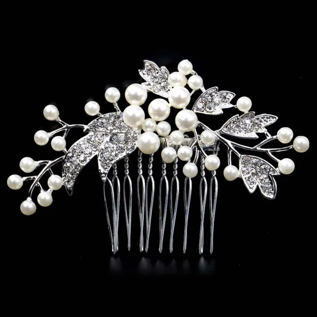 Beautiful Bride Flower Hairpin Leaves Hair Comb Elegant Hair Clips