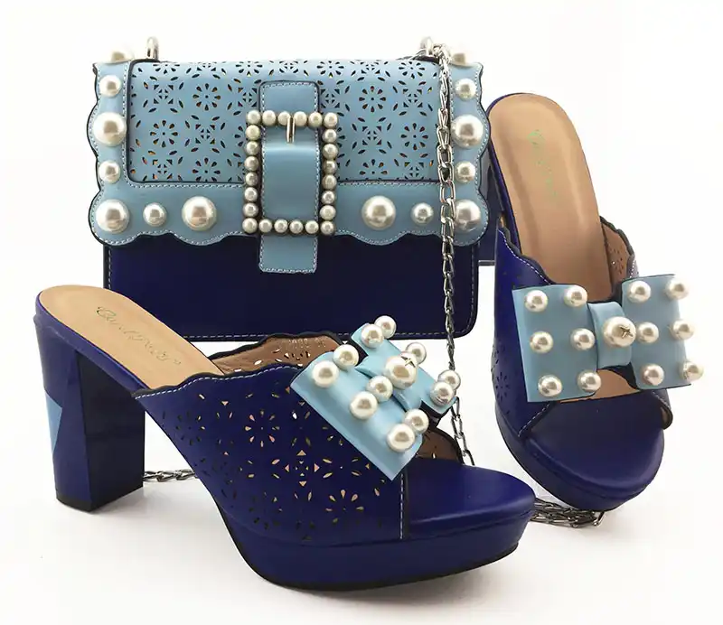 navy wedding shoes and bags