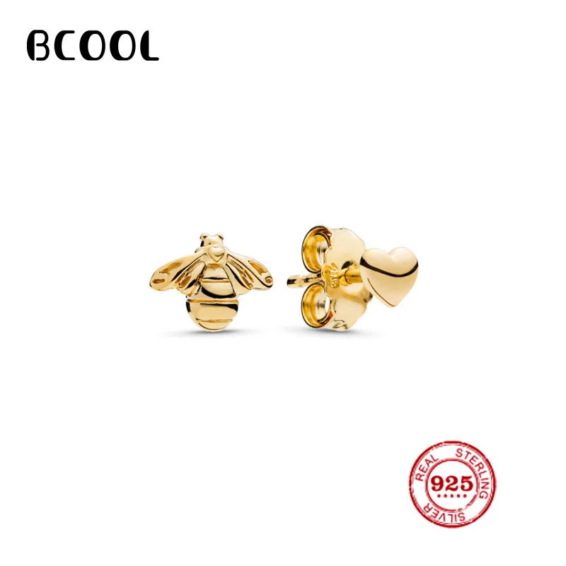 

BCOOL 2019 New 925 Pure Silver Heart And Bee Earrings, Suitable For Women To Wear Silver Dating, Cocktail Jewelry Gifts