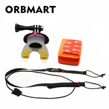 ORBMART Набор для крепления рта с плавающим блоком и веревкой для GoPro Hero 4 3+ 3 2 Xiaomi Yi SJCAM SOOCOO 4K Спортивная Экшн-камера