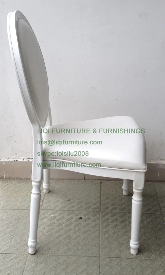 Белый мягкий алюминиевый Свадебный Чехол для стула LQ-L9999