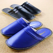 9 Farben Neue Frühjahr/herbst Leder Hausschuhe Männer Frauen Paar Pantufas Indoor/hause Plüsch Pantoufle Femme Chinelos Pantofole Donna