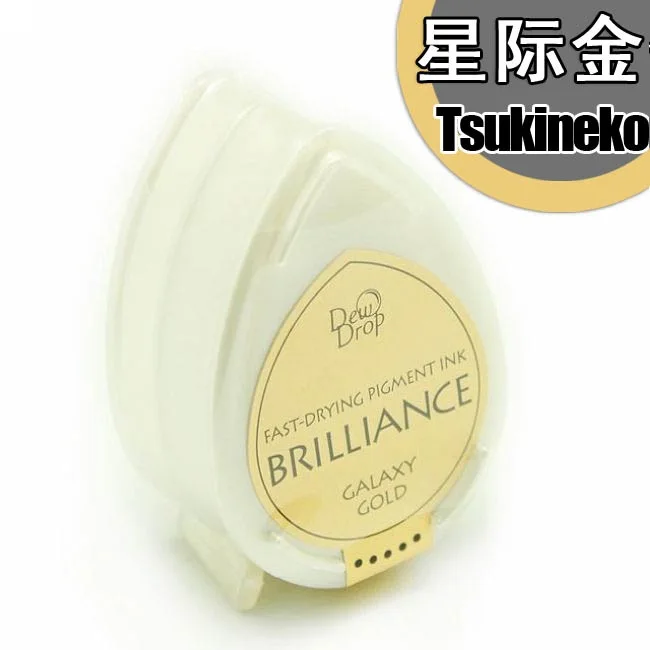 Galaxy gold BD 91 Craft Tsukineko блестящий чернильный коврик в форме капли воды металлический