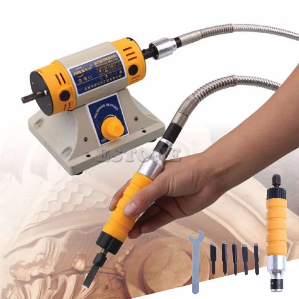 Woodworking Electric Carving Machine Carving Chisel Tool with 5 Carving Blades Hand Tools Set Woodworking Electric Carving Machine Carving Chisel Tool with 5 Carving Blades Hand Tools Set