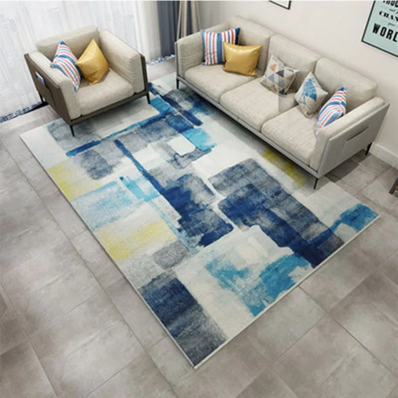 هندسية مستطيل السجاد لغرفة المعيشة غرفة نوم السجاد أريكة طاولة القهوة الطابق حصيرة تخصيص السجاد