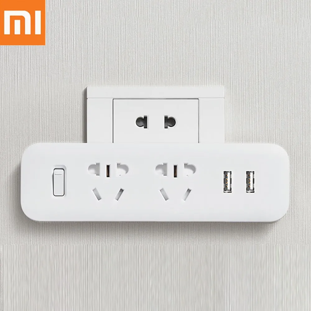 Xiaomi Mijia беспроводной блок питания конвертер разъем 2 USB 2 розетки 2A Быстрая зарядка дома Traval адаптер 10A 250 в 2500 Вт