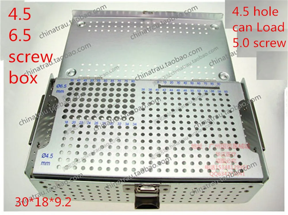 Медицинский ортопедический инструмент фиксирующий винт пластина коробка для стерилизации Cortical cancellous винт место для хранения лоток болт депозит чехол