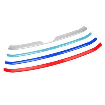 

4PCS Colorful ABS Chrome Car Front Hood Grille Grill Decorative Cover Trim For TOYOTA Highlander 2015 Car Styling Accessories