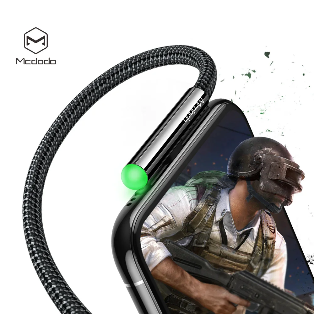 MCDODO 2.4A LED سريع USB كابل شحن كابل شاحن الهاتف المحمول ل فون XS ماكس XR X 8 7 6 s زائد 5 s SE الحبل USB كابلات البيانات