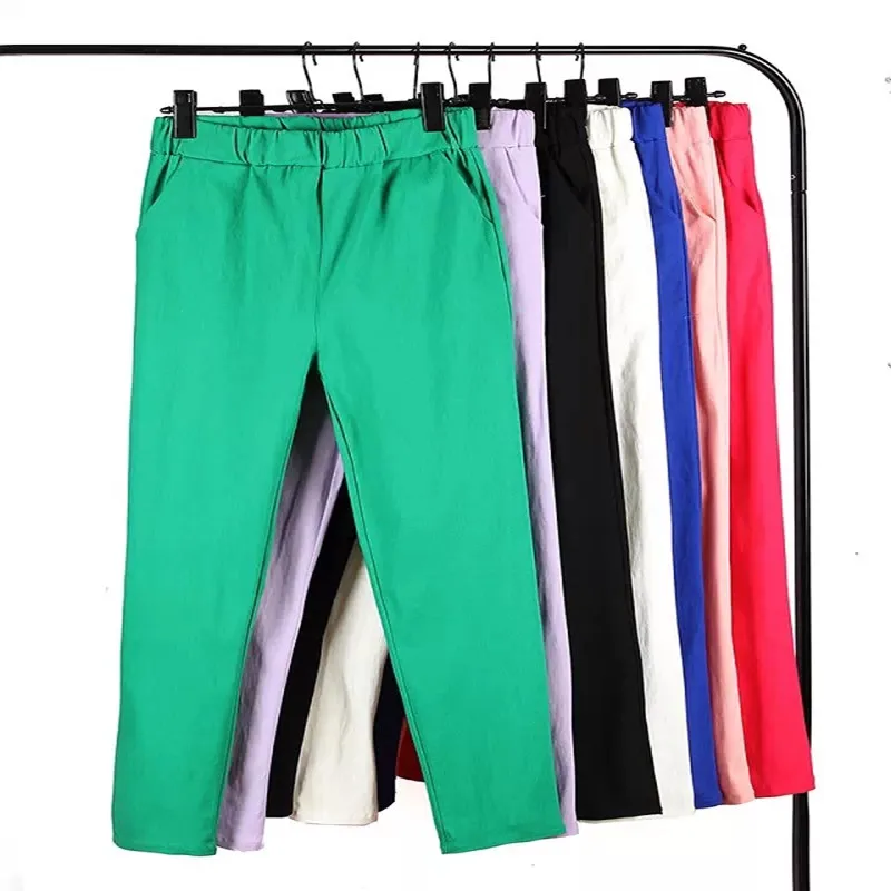 

New Arrival high quality candy color Women Jeans elastic waist female plus size pants Woman Leggings S-6XL 110Kg