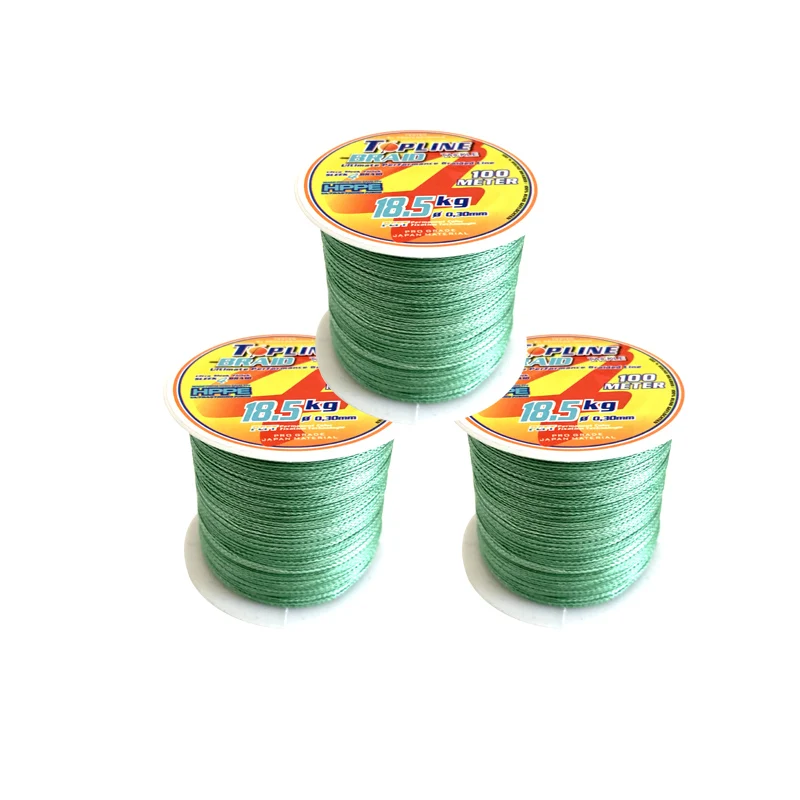 Topline Tackle Braided Fishing Line River PE Line 4 Strands Fishing Cord 300M Fish Thread 0.15#-0.6# 3.9Kg-48.5KG Strength Test