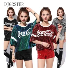 DJGRSTER Женская одежда для сцены хип-хоп танцевальный костюм для сцены костюмы для певцов ds Dj костюмы Топы для выступлений