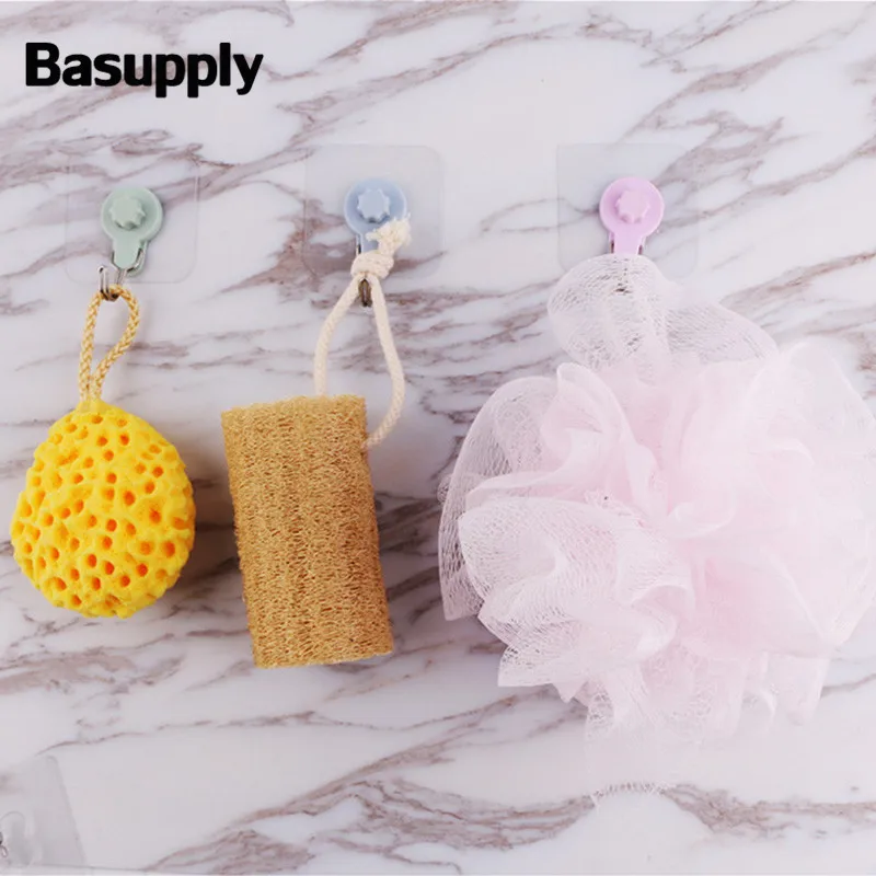 BASUPPLY 4 шт. самоклеящиеся кухонные настенные крючки держатель для полотенец на