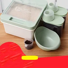 20/30/50 Catty Grain Rice Home Kitchen Clear Cover Storage Box Holder Organizer Case Flour Cereal Snacks Seal Container Boxes