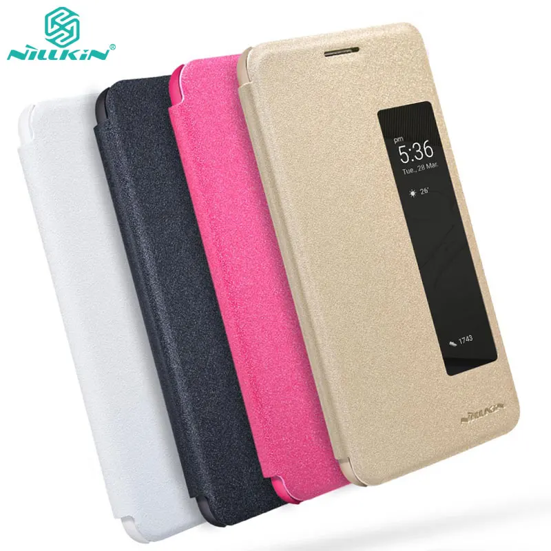 Nillkin для huawei p10 case плюс кожа ультра тонкий защитной оболочки флип обложка функция