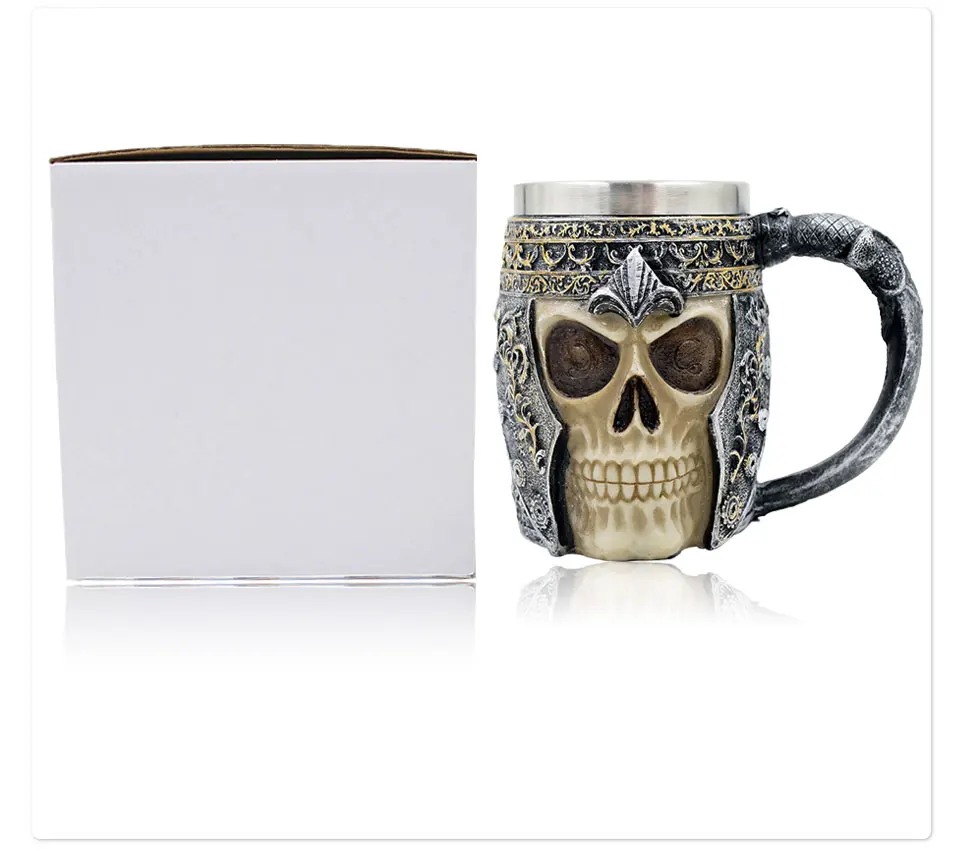 Personalized 3D Skull Mug Coffee Stainless Steel Double Wall Insulated Funny Creative Gift Halloween Christmas Gifts For Kids Men (11)