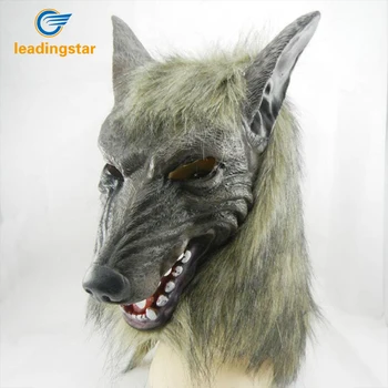 

LeadingStar Halloween Funny Mask,Super Adorable Wolf Head Mask Latex Animal CostumeHalloween Party Costume Decorations Toys zk30