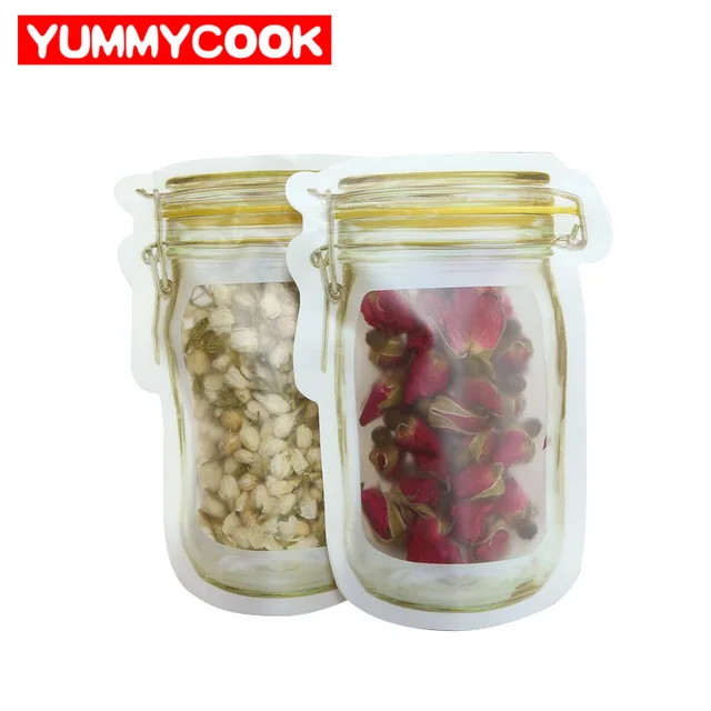 Bottle Shaped Food Ziplock Bag Reusable Snack Container Kitchen Bottle Shaped Food Ziplock Bag Reusable Snack Container Kitchen Storage Organization Stand Up Pouch Accessories Supplies