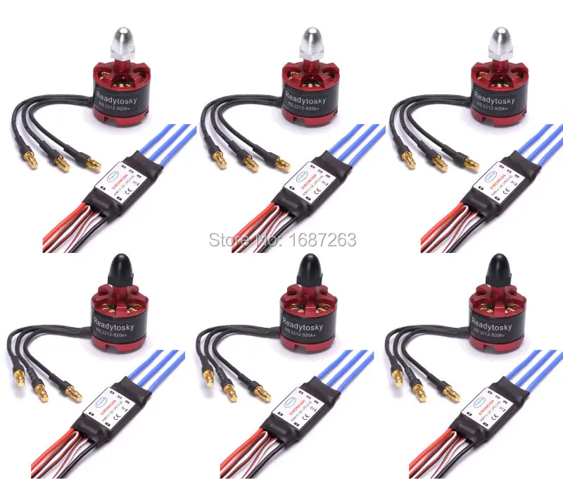6PCS 2212 920KV Brushless Motor + 6 X 30A SimonK ESC With BEC 3A For DJI Phantom F330 X525 450 500 550 Quadcopter Multirotor 6PCS 2212 920KV Brushless Motor + 6 X 30A SimonK ESC With BEC 3A For DJI Phantom F330 X525 450 500 550 Quadcopter Multirotor