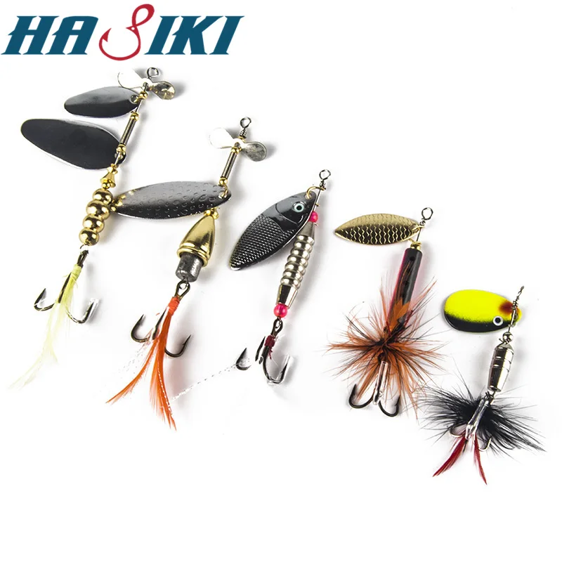 HASIKI Metal Spoon Fishing Lure 6.6g Bass Baits Silver Gold With Quality Treble Hooks | Спорт и развлечения